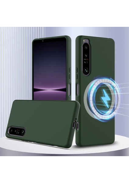 Sony Xperia 1 Iv 5g Kılıfı Magsafe Sıvı Silikon Telefon Kılıfı ile Uyumlu Kordonlu-Koyu Yeşil (Yurt Dışından) fiyatları