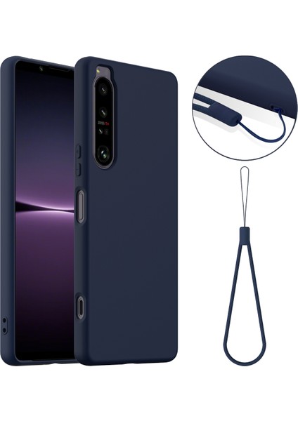 Sony Xperia 1 Iv 5g Kılıfı Magsafe Sıvı Silikon Telefon Kılıfı ile Uyumludur - Kordonlu - Koyu Mavi (Yurt Dışından)
