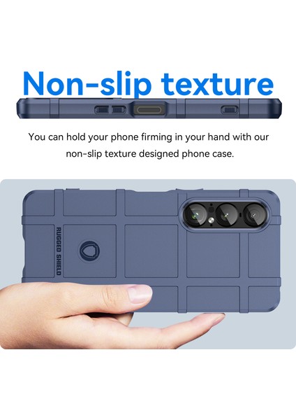 Sony Xperia 1 Vıı Kılıf Izgara Tasarım Yumuşak Tpu Çizilmeye Dayanıklı Telefon Kılıfı-Mavi (Yurt Dışından) fırsatları