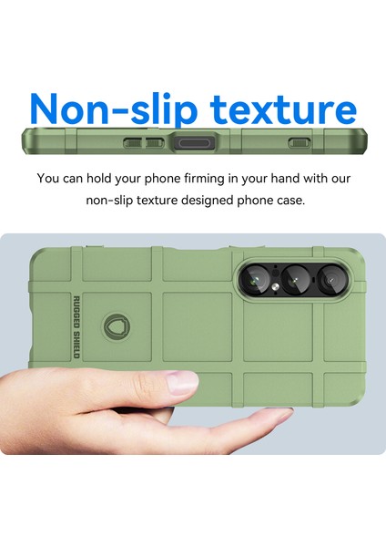 Sony Xperia 1 Vıı Kılıf Izgara Tasarım Yumuşak Tpu Çizilmeye Dayanıklı Telefon Kılıfı-Yeşil (Yurt Dışından) fırsatları