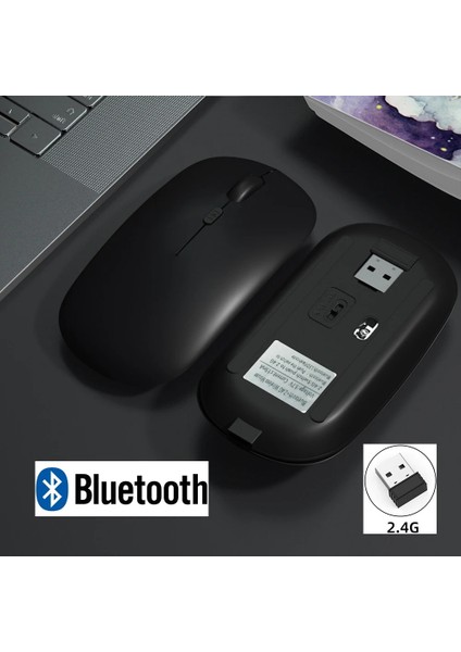 Ipad Macbook Telefon Telefon Laptop Tablet Uyumlu Şarj Edilebilir Kablosuz Ince Hafif Bluetooth Renli Mouse Fare fırsatları