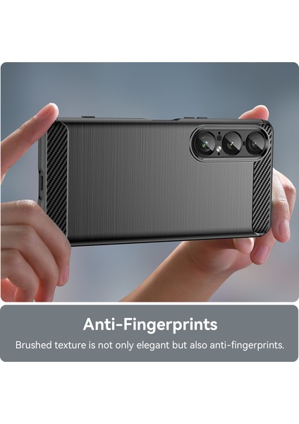 Sony Xperia 1 Vıı Kılıf Koruyucu Telefon Kılıfı Karbon Fiber Doku Fırçalanmış-Siyah (Yurt Dışından) indirimleri