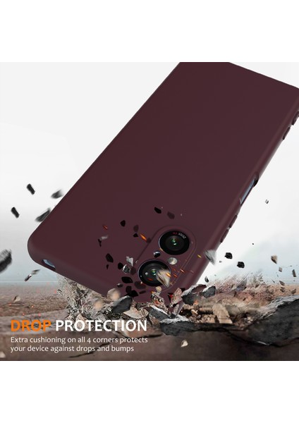 Sony Xperia 5 V Kılıfı Magsafe Sıvı Silikon Telefon Kılıfı ile Uyumludur - Kordonlu - Şarap Kırmızısı (Yurt Dışından) modelleri