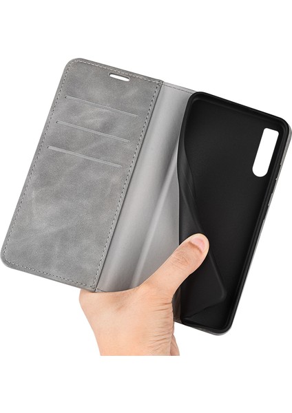 Sony Xperia 10 Iv Pu Deri Cüzdan Kapaklı Kılıf 3 Kart Yuvası Manyetik Otomatik Emilen Cilt Dokunma Hissi Standı Folio Telefon Kılıfı-Gri (Yurt Dışından) fırsatları