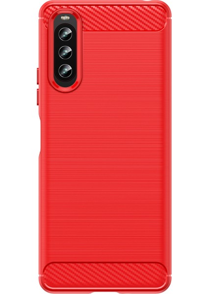Sony Xperia 10 Iv Fırçalanmış Karbon Fiber Doku Cep Telefonu Yumuşak Tpu Kılıf Düşmeye Karşı Koruyucu Kapak-Kırmızı (Yurt Dışından) fiyatları