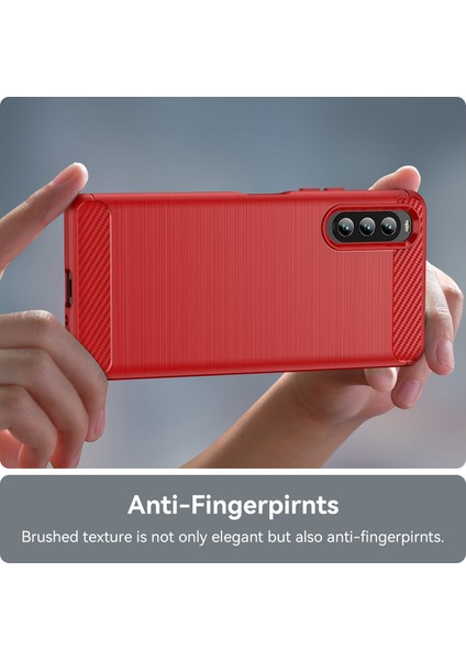 Sony Xperia 10 Iv Fırçalanmış Karbon Fiber Doku Cep Telefonu Yumuşak Tpu Kılıf Düşmeye Karşı Koruyucu Kapak-Kırmızı (Yurt Dışından) indirimleri