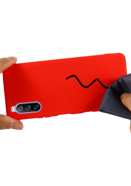 Sony Xperia 10 Iıı 5g-Kırmızı Için Kayışlı Düz ​​renk Iyi Korunmuş Sıvı Silikon Telefon Koruyucu Kılıf (Yurt Dışından) indirimleri