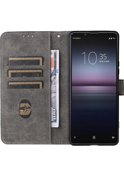 Sony Xperia 1 Iı Kılıf Rfıd Engelleme Cüzdan Telefon Standı Kılıfı Kayışlı-Siyah (Yurt Dışından) fiyatları