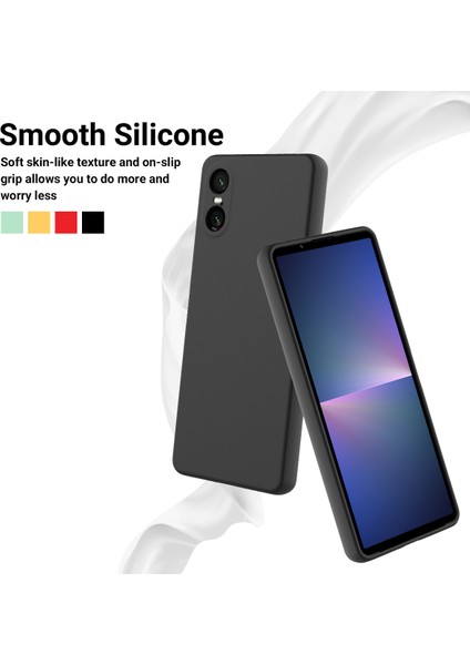 Sony Xperia 10 Vı Kılıf Sıvı Silikon Koruyucu Telefon Kılıfı El Kayışı Ile-Siyah (Yurt Dışından) modelleri