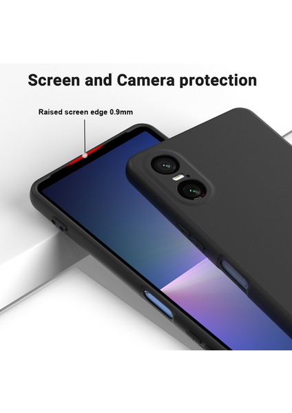 Sony Xperia 10 Vı Kılıf Sıvı Silikon Koruyucu Telefon Kılıfı El Kayışı Ile-Siyah (Yurt Dışından) fırsatları
