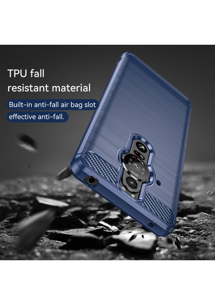 1.8mm Esnek Tpu Çizilmez Karbon Fiber Fırçalanmış Koruyucu Kılıf Kapağı Sony Xperia Pro-I-Blue Için (Yurt Dışından) indirimleri