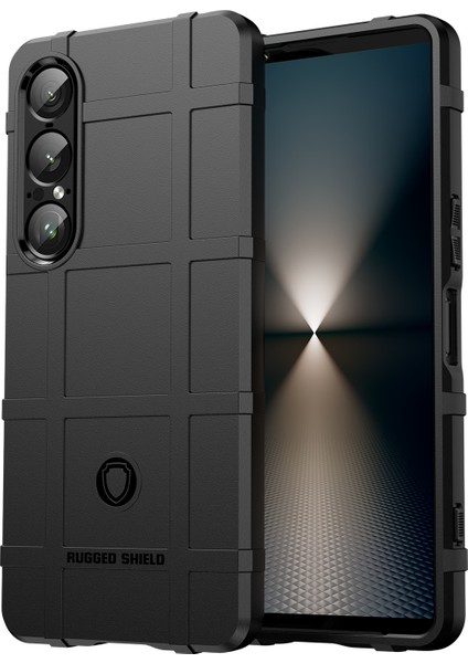 Sony Xperia 1 Vıı Kılıf Izgara Tasarım Yumuşak Tpu Çizilmeye Dayanıklı Telefon Kılıfı-Siyah (Yurt Dışından)