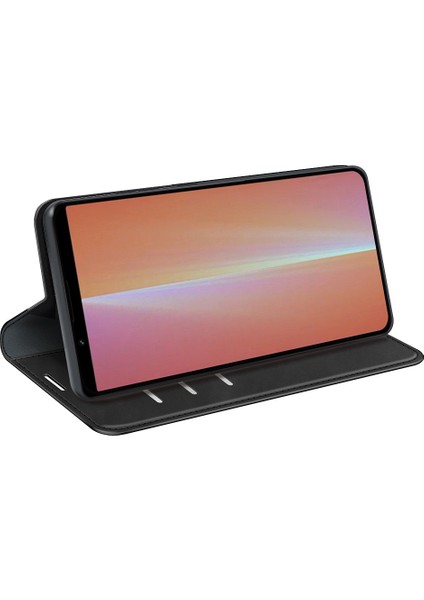 Sony Xperia 5 V Pu Deri Telefon Kılıfı Cilt Dokunma Hissi Cüzdan Standı Düşmeye Lı Kapak-Siyah (Yurt Dışından) fırsatları