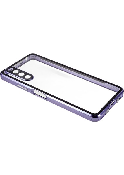 Sony Xperia 10 Iv 5g Düşmeye Karşı Dayanıklı Telefon Kılıfı Metal Çerçeve + Temperli Cam + Pc Arka Hibrit Kapak Manyetik Kapatma Telefon Kabuk Kılıfı-Mor (Yurt Dışından) fırsatları