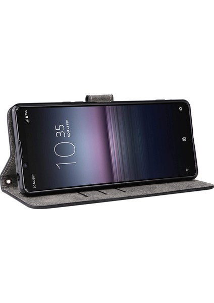 Sony Xperia 1 Iı Kılıf Rfıd Engelleme Cüzdan Telefon Standı Kılıfı Kayışlı-Siyah (Yurt Dışından) modelleri