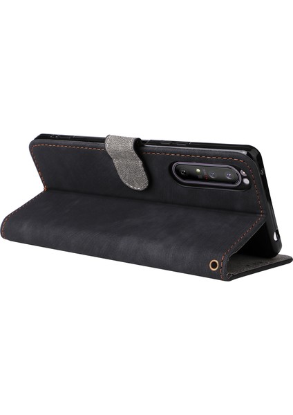 Sony Xperia 1 Iı Kılıf Rfıd Engelleme Cüzdan Telefon Standı Kılıfı Kayışlı-Siyah (Yurt Dışından) fırsatları