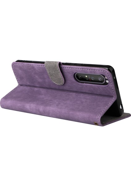 Sony Xperia 1 Iı Kılıf Rfıd Engelleme Cüzdan Telefon Standı Kılıfı Kayışlı-Mor (Yurt Dışından) fırsatları