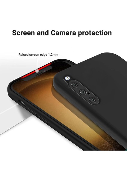 Sony Xperia 10 V Sıvı Silikon Telefon Kılıfı Yumuşak Astarlı Darbeye Dayanıklı Kılıf Kayışlı-Siyah (Yurt Dışından) indirimleri