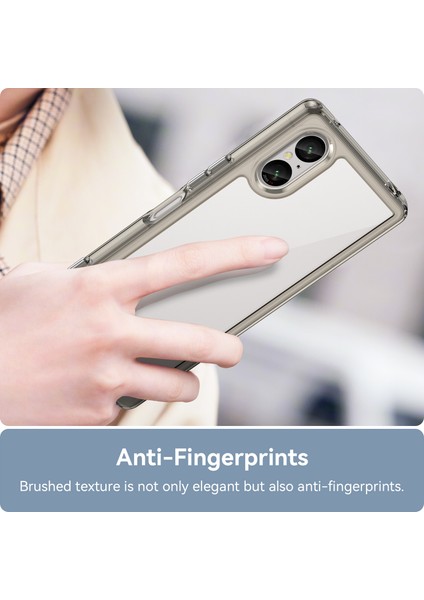 Sony Xperia 5 V Kılıf Tpu+Akrilik Cep Telefonu Arka Koruyucu Kapak-Şeffaf Gri (Yurt Dışından) indirimleri