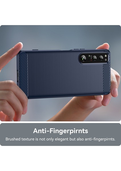 Sony Xperia 1 Iv Karbon Fiber Doku Parmak Izi Olmayan Telefon Kılıfı Fırçalanmış Tpu Arka Kapak-Mavi (Yurt Dışından) indirimleri
