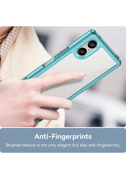 Sony Xperia 5 V Kılıf Tpu+Akrilik Cep Telefonu Arka Koruyucu Kapak-Şeffaf Mavi (Yurt Dışından) indirimleri