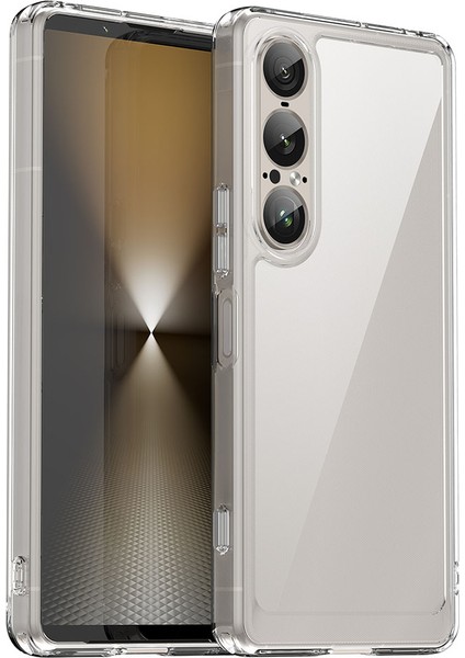 Sony Xperia 1 Vıı Kılıf Tpu+Akrilik Koruyucu Şeffaf Telefon Kılıfı-Şeffaf (Yurt Dışından)