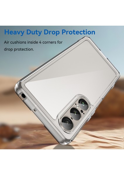 Sony Xperia 1 Vıı Kılıf Tpu+Akrilik Koruyucu Şeffaf Telefon Kılıfı-Şeffaf (Yurt Dışından) modelleri