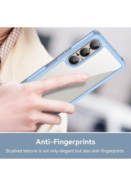 Sony Xperia 1 Vıı Kılıf Tpu+Akrilik Koruyucu Şeffaf Telefon Kılıfı-Mavi (Yurt Dışından) indirimleri