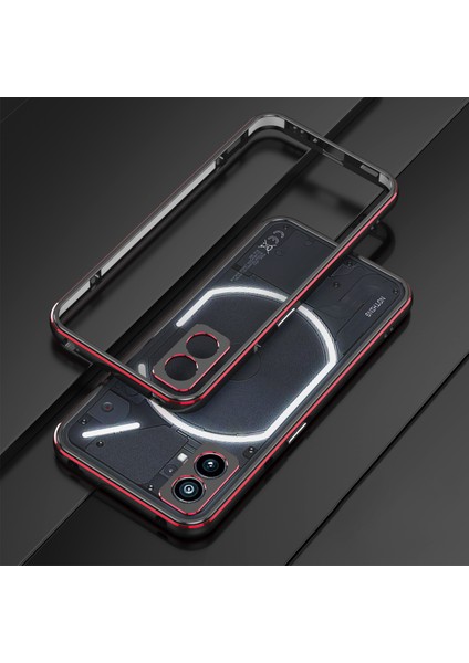 Hiçbir Şey Için Telefon(2)Metal Çerçeve Tampon Kılıf Şok Emici Tampon Kapak Kamera Lens Koruyucu Ile-Siyah/kırmızı (Yurt Dışından) fiyatları