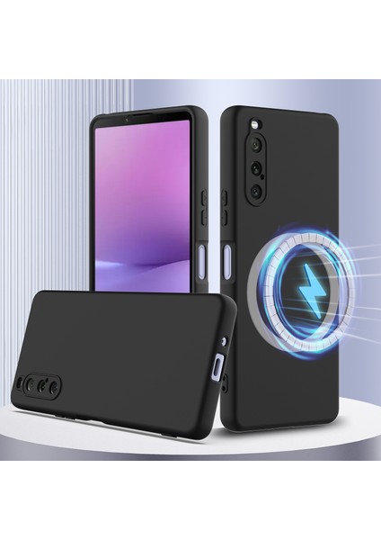 Sony Xperia 10 V Kılıfı Magsafe Sıvı Silikon Telefon Kılıfı ile Uyumlu Kordonlu-Siyah (Yurt Dışından) fiyatları