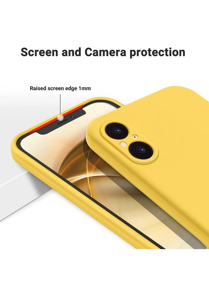 Sony Xperia 5 V Cep Telefonu Kılıfı Sıvı Silikon + Yumuşak Astar Kabuk Çizilmez Kapak-Sarı (Yurt Dışından) indirimleri