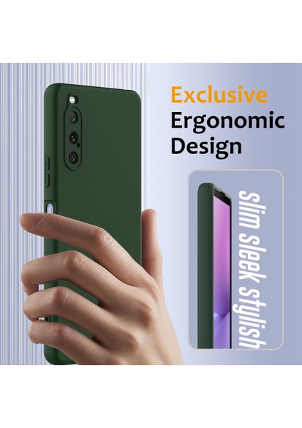 Sony Xperia 10 V Kılıfı Magsafe Sıvı Silikon Telefon Kılıfı ile Uyumludur - Kordonlu - Koyu Yeşil (Yurt Dışından) indirimleri