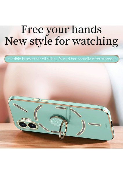 Xınlı For Nothing Phone(2)Elektrokaplama Telefon Kılıfı Tpu Düşmeye Lı Arka Kapak ve Halkalı Ayaklık-Mavi (Yurt Dışından) fiyatları