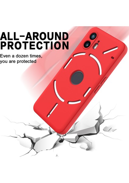 Nothing Phone Için Cep Telefonu Kılıfı (2), Sıvı Silikon + Yumuşak Astar Çizilmez Kapak - Kırmızı (Yurt Dışından) indirimleri