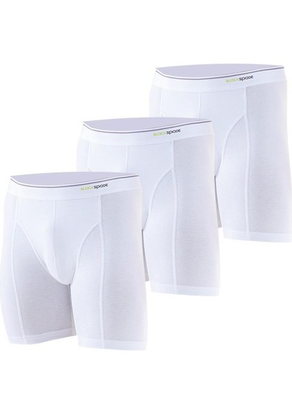 Tender Cotton 3'lü Uzun Paça Beyaz Boxer C3T8N6O9