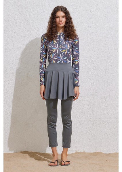 Tesettür Mayo Tenisçi Etek Gri fiyatları