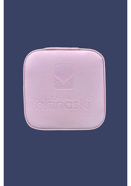 Şık Pudra Pembe Takı Çantası, Hafif ve Zarif Tasarım