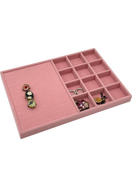 Pembe Bölmeli Yüzük ve Takı Düzeni 25X35 cm