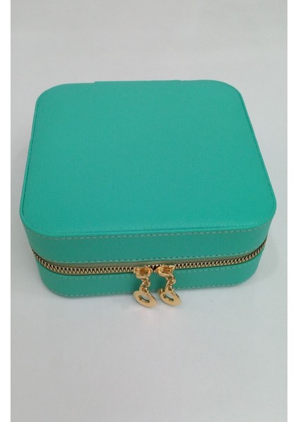 Su Yeşili Orta Boy Takı Saklama Kutusu, Seyahat Için Şık ve Hafif Kasa modelleri