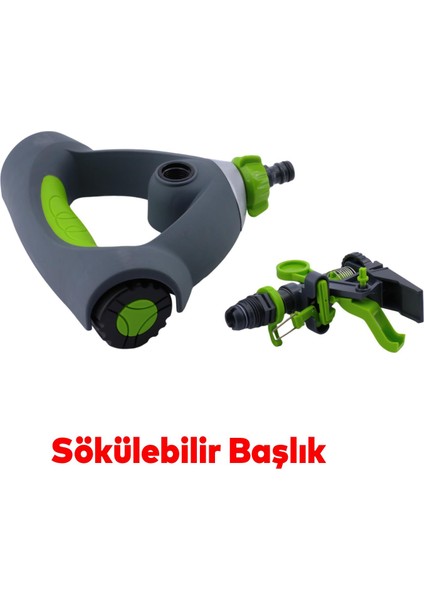 Tablalı Hareketli Su Fıskiyesi Tabancası Otomatik Dönerli Bahçe Çim Sulama Aparatı Plastik DY6021 fırsatları