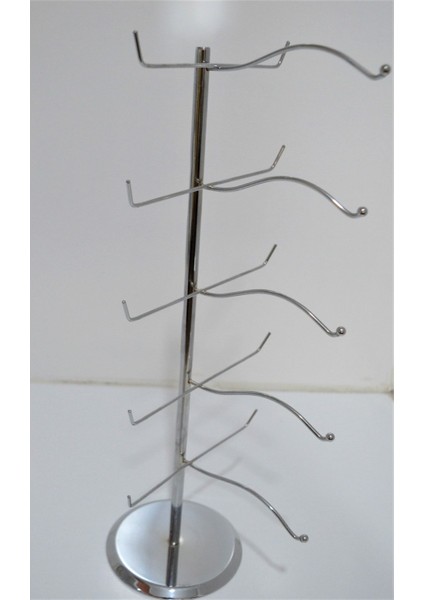 5'li Krom Gözlük Düzenleyici, Şık ve Pratik Saklama Çözümü