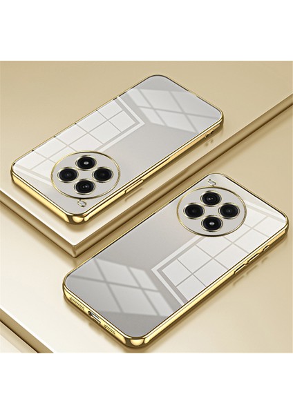 Oneplus Ace 3 Pro 5g Kılıf Galvanik Çerçeve Yumuşak Tpu Telefon Kılıfı-Altın (Yurt Dışından)