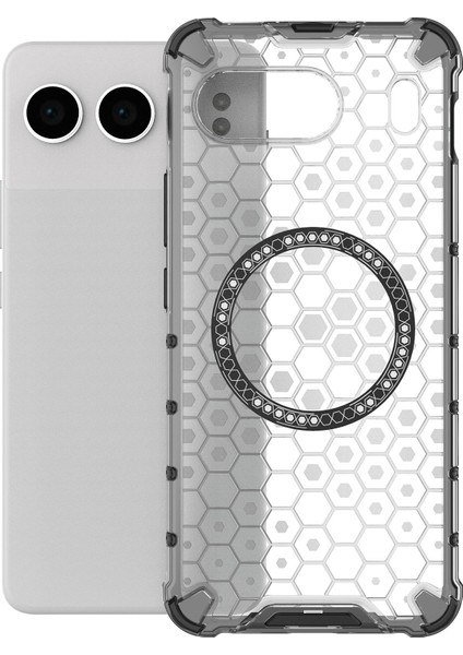 Oneplus Nord 4 Kılıfı Magsafe Honeycomb Tasarım Tpu+Pc Telefon Kılıfı-Şeffaf ile Uyumlu (Yurt Dışından)