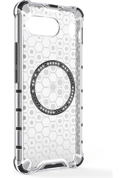 Oneplus Nord 4 Kılıfı Magsafe Honeycomb Tasarım Tpu+Pc Telefon Kılıfı-Şeffaf ile Uyumlu (Yurt Dışından)