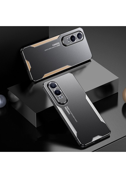 Oneplus Nord Ce4 Lite 5g/oppo K12X 5g(Çin)Kılıf Alüminyum Alaşımlı Zırh Telefon Kılıfı Rahat Tutuş-Kırmızı (Yurt Dışından)