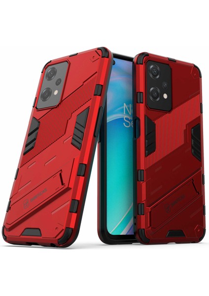 Oneplus Nord Ce 2 Lite 5g Telefon Kılıfı Kickstand Tpu+Pc Darbeye Dayanıklı Sağlam Zırh Kılıfı-Kırmızı (Yurt Dışından) modelleri