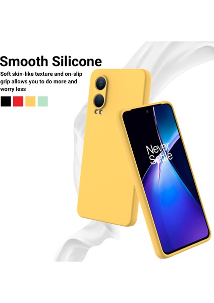 Oppo K12X 5g (Çin)/oneplus Nord Ce4 Lite 5g Kılıf Sıvı Silikon Düşmeye Karşı Dayanıklı Telefon Kılıfı El Kayışı Ile-Sarı (Yurt Dışından)