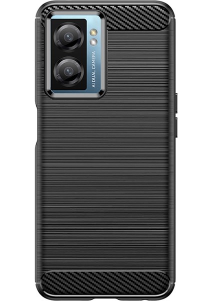 Oneplus Nord N20 Se 4g Karbon Fiber Doku Yumuşak Tpu Telefon Kılıfı Parmak Izi Önleyici Fırçalanmış Telefon Kılıfı-Siyah (Yurt Dışından)