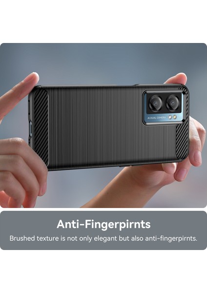 Oneplus Nord N20 Se 4g Karbon Fiber Doku Yumuşak Tpu Telefon Kılıfı Parmak Izi Önleyici Fırçalanmış Telefon Kılıfı-Siyah (Yurt Dışından) fırsatları