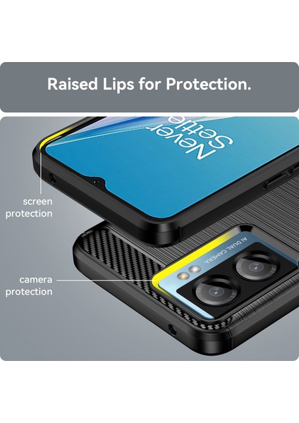 Oneplus Nord N20 Se 4g Karbon Fiber Doku Yumuşak Tpu Telefon Kılıfı Parmak Izi Önleyici Fırçalanmış Telefon Kılıfı-Siyah (Yurt Dışından) indirimleri